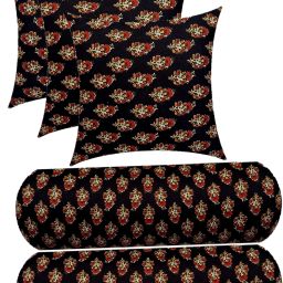 Microfibre Floral Bolster Pack of 5-image-98