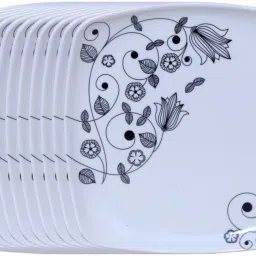 SQUARE(918) MODEL 10 INCH FULL DINNER PLATE SET 12 PCS OF MELAMINE Dinner Plate-image-16