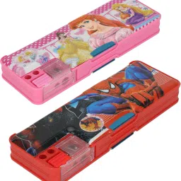 Princess,Spiderman Character Print Art Plastic Pencil Boxes-image-10