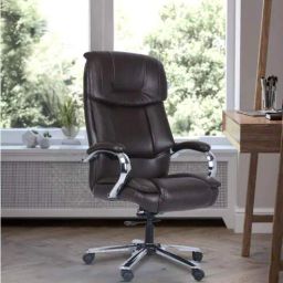 casacraft from pepperfry Gloster Leatherette Executive Chair in Coffee Brown Colour-picture-32