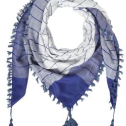 Printed Pure Cotton Men Blue, White Fancy Scarf-image-91