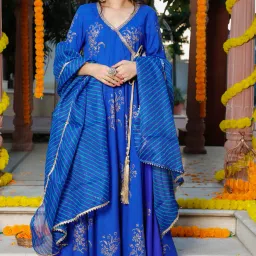 Women Cotton Rayon Kurta Pant Dupatta Set-picture-15