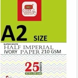 A2 Engineering Drawing Paper Architect Ivory Paper Half Imperial 25 Sheet 210GSM UNRULED 37.5X55 cm 210 gsm Drawing Paper-25