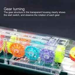 mega star Transparent Bump and Go Train with 3D Lightning, Moving Gears and Music image 4