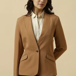 Women Solid Single Breasted Formal Blazer-image-59