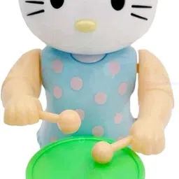 Drummer Sound Toy with Cat Happy Musical Dancing Action Funny Key-Operated Rattle-12