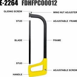 eastman E-2264_BLACK Hacksaw Frame Pipe Cutter image 3