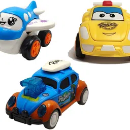 vaniha Unbreakable Four-Wheel Drive Friction Powered Diecast Toy Set-D39-picture-3