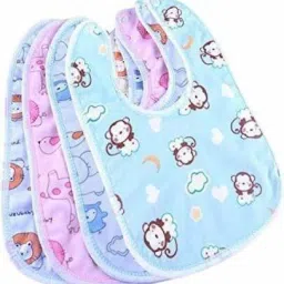 Waterproof Baby Apron with Bib for baby Pack of 4 (Multicolor)-33