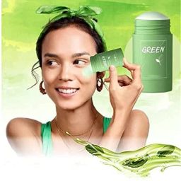 Green Tea Aloe Beauty Anti Acne Purifying Oil Contro Detoxifying Clat Stick Mask Face Shaping Mask-image-23