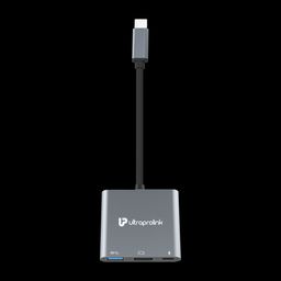 UltraProlink Smart Hub 3-in-1 USB 3.0 Type C to USB 3.0 Type C, USB 3.0 Type A, HDMI Type A USB Hub (Broad Compatibility, Grey)-7