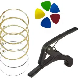 Acoustic KARUNA STRING WITH BLACK CAPO AND 5 PICKS MDLA1 Guitar String-68