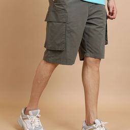highlander Solid Men Green Cargo Shorts-picture-35
