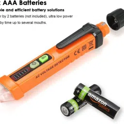 uptodatetools Non Contact Voltage Tester Pen, Electrical Tools Electrical Tester 12-1000V AC Outlet Tester Voltage Measuring Tool with LED Flashlight, Alarm Digital Voltage Tester image 2