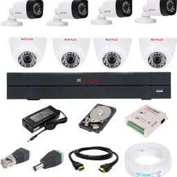 CP PLUS 8 Channal HD DVR 1080p 1Pcs,Bullet Camera 1MP 4Pcs,Dome Camera 1MP 4Pcs,1 TB Toshiba Surveillance Hard Disk with 3 Year Warranty 1Pcs, Security Camera-16