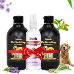 breedo (Combo of 3) Dog & Cat Deshedding Shampoo + Deshedding Shampoo + Deodorant Spray Conditioning, Anti-fungal, Anti-microbial, Anti-itching, Anti-dandruff Natural Dog Shampoo-picture-21