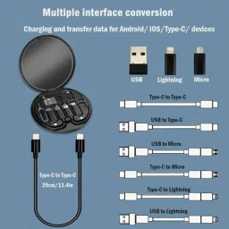 MobiSearch All In One Data cable set Multifunction Fast charging Universal Smart Adapter Earphone Cable Organizer image 2