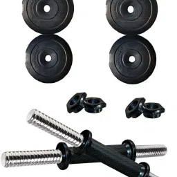 18 kg 18 kg PVC Adjustable Dumbbells with Gloves & Hand Gripper Home Gym Combo-image-43