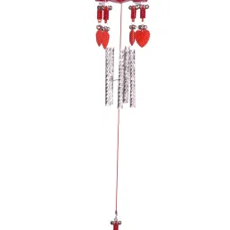 Lucky Red Heart Wind Chimes for Positivity Peaceful Sound for Home & Gift Aluminium Windchime-image-48