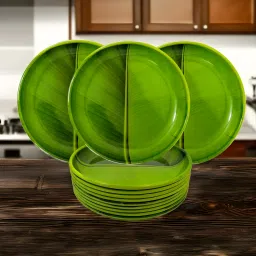 Upgrade Your Kitchen with our 12-Piece Melamine Round Dinner Plates Half Plate-image-49