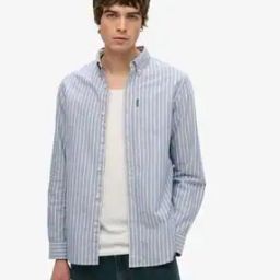 Men Essential Striped Regular Fit Shirt with Patch Pocket-picture-34