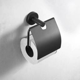 Steel Toilet Tissue Paper Roll Holder for Bathroom- Bathroom Accessories (Black) Stainless Steel Toilet Paper Holder-image-98