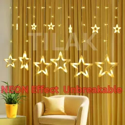108 LEDs 4 m Yellow Flickering Star Rice Lights-22