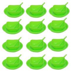 Pack of 36 Plastic (12x3) Food/ Snacks/ Desserts Serving Dinner Set-image-57