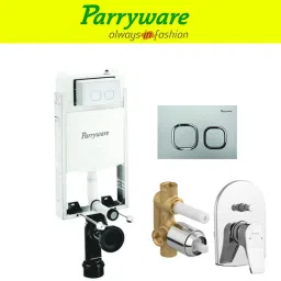 parryware Half Frame Concealed Cistern, with divater body upper part set of 1 pic 382 Dual Flush Tank image 2