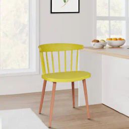 casacraft from pepperfry Aiden Cafe Chair in Yellow Finish-picture-4