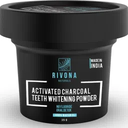 Activated Charcoal Teeth Whitening Powder - For Enamel Safe Teeth Whitening, Stain Remover, Freshens Breath - With Activated Charcoal, Turmeric & Clove Powder - 35g (Fluoride Free)-image-55