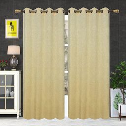154 cm (5 ft) Velvet Semi Transparent Window Curtain (Pack Of 2)-image-3