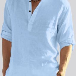 Men Solid Cotton Blend Straight Kurta-image-103