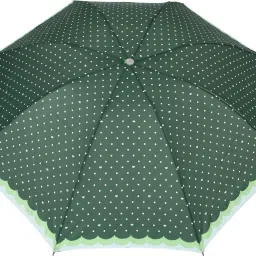 4 FOLD POLKA PRINT FASHIONABLE MANUAL OPEN UMBRELLA SUTAIBLE FOR WOMEN & GIRLS Umbrella-21