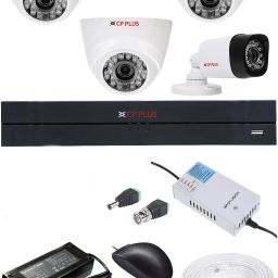 CP PLUS CP-PLUES 4CH DVR CP-UVR-0401E1-CS 01PCS DOMECAMERA CP-USC-DA10L2-0360 03PCS BULLET CAMERA CP-USC-TA10L2-0360 01PCS Security Camera-20
