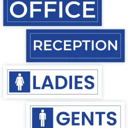 Plastic Office Signage Board Set – Office, Reception, Ladies, Gents Name Plate-image-1