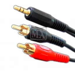 MX EP Stereo Male Plug 3.5mm To MX 2 RCA Male Plug Cord Gold Plated 1.5 Meter (MX-560A)-90