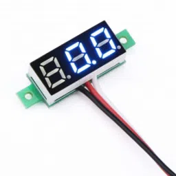 0.72 cm (0.28 Inch) 0-100V Three Wire DC Voltmeter Blue-31