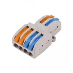 PCT-SPL-42 0.08-2.5mm 4:2 Pole Wire Connector Terminal Block with Spring Lock Lever for Cable Connection-0