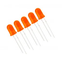 Orange LED - 5mm Diffused - 5 Pieces Pack-image-63