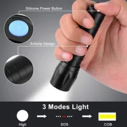 unzag Usb Rechargeable Easy Carry Waterproff Led Zoomable Flashlight Torch image 2
