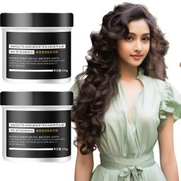 Keratin Hair Mask Amino Hair Repair Cream – Set of 2 – 200g-image-50