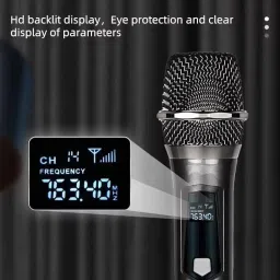 adiohub Wireless Microphone with Built-in Antenna & Receiver Circuit | Mic for Karaoke, Microphone image 2