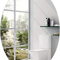luppra 9 X 15 Inches Frameless Decorative Oval Wall Mount Mirror Bathroom Mirror-picture-46