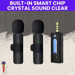 K35 Wireless Mic With Collar Microphone forYoutube/Voice Recording/InterviewZ362 Microphone-image-80