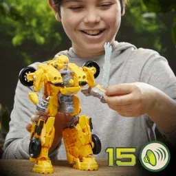 transformers Rise of the Beasts Movie,Beast-Mode Bumblebee Converting Toy W Lights and Sounds image 4