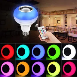 Techobucks Smart bluetooth musical led light speaker Music bulb bluetooth speaker 12 W Bluetooth Laptop/Desktop Speaker image 3