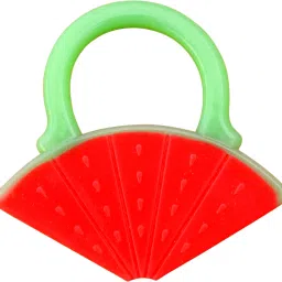 Super Soft Silicone Teether| BPA Free & toxins Free| Food Grade Quality Silicone teether/Soother for Babies/Infants/Toddlers (Watermelon, Pack of 1) Teether-30