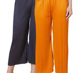 Women Regular Fit Multicolor Polyester Trousers-17