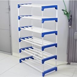 6 LAYER PLASTIC PIPE WARDROBE CLOTH RACK FOR CLOTHES STORAGE PVC Collapsible Wardrobe-image-69